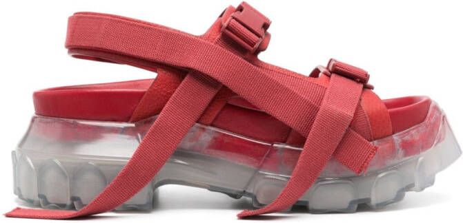 Rick Owens Tractor chunky sandals Red