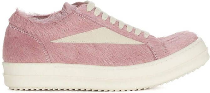 Rick Owens Vintage lace-up leather sneakers Pink