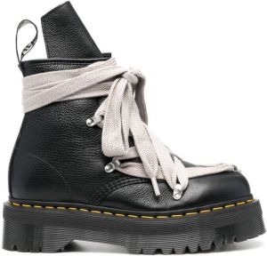 Rick Owens x Dr Martens laced boots Black