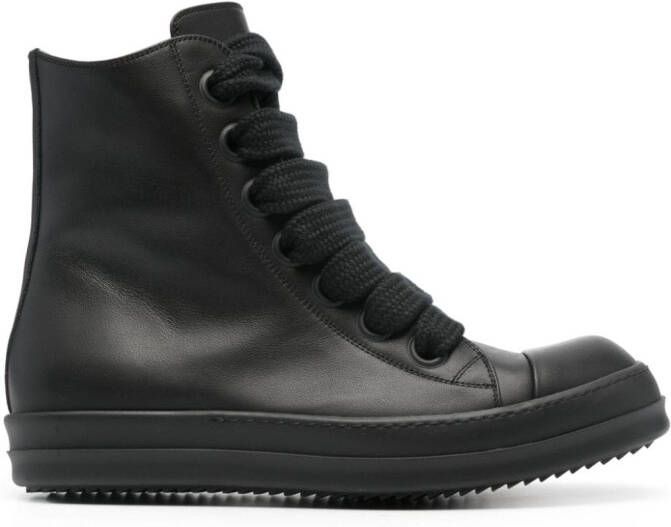 Rick Owens zip-up high-top sneakers Black