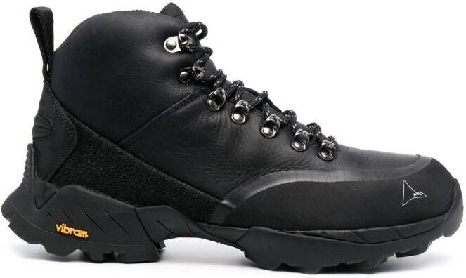 ROA lace-up leather boots Black
