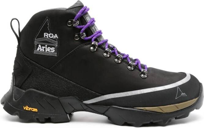ROA x Aries Andreas leather boots Black