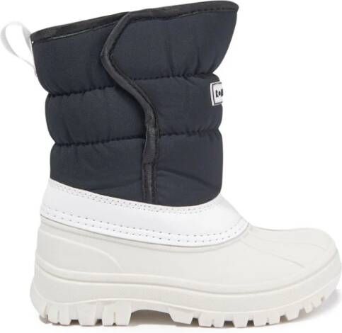 Roarsome logo-appliqué quilted snow boots Black