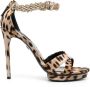 Roberto Cavalli 125mm leopard-print sandals Neutrals - Thumbnail 1