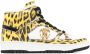 Roberto Cavalli animal-print hi-top basketball sneakers White - Thumbnail 1