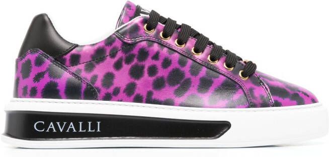 Roberto Cavalli animal-print low-top sneakers Pink