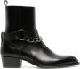 Roberto Cavalli chain-link leather boots Black - Thumbnail 1