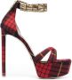 Roberto Cavalli check-pattern 170mm sandals Red - Thumbnail 1