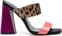 Roberto Cavalli contrasting panel sculpted-heel sandals Brown - Thumbnail 1