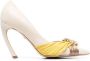 Roberto Cavalli grapes-charm Tiger-Tooth slingback pumps Neutrals - Thumbnail 1