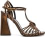 Roberto Cavalli interwoven-straps leather sandals Gold - Thumbnail 1