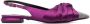 Roberto Cavalli knot-detail satin slingback ballerinas Purple - Thumbnail 1