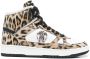 Roberto Cavalli leopard-print high-top sneakers White - Thumbnail 1