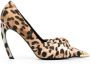 Roberto Cavalli leopard-print leather pumps Neutrals - Thumbnail 1