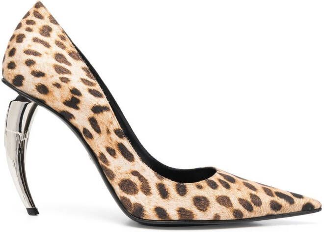 Roberto Cavalli leopard-print pumps Brown