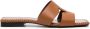 Roberto Cavalli logo-embossed leather sandals Brown - Thumbnail 1