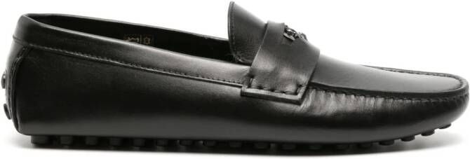 Roberto Cavalli Mirror Snake leather loafers Black