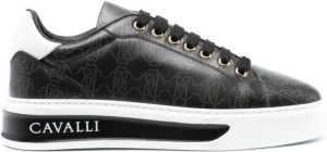 Roberto Cavalli monogram pattern sneakers Black