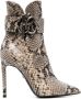 Roberto Cavalli python-print ankle boots Neutrals - Thumbnail 1