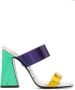 Roberto Cavalli snakeskin-effect foiled sandals Purple - Thumbnail 1