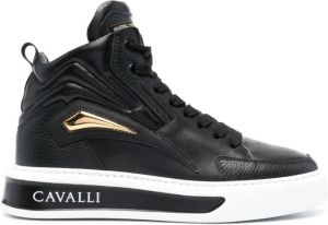 Roberto Cavalli Tiger Tooth chunky hi-top sneakers Black