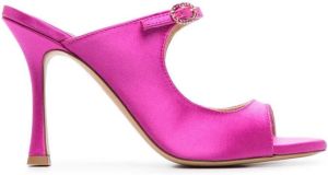 Roberto Festa 105mm satin heeled sandals Pink