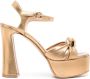 Roberto Festa 130mm metallic leather sandals Gold - Thumbnail 1