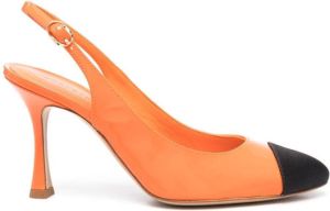 Roberto Festa 90mm two-tone heeled pumps Orange