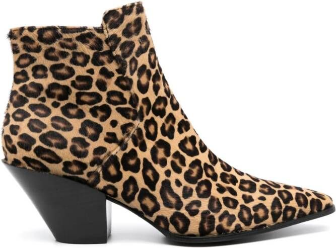 Roberto Festa Frediana leopard-print 65mm boots Brown