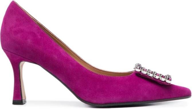 Roberto Festa Lilly 80mm pointed-toe suede pumps Purple