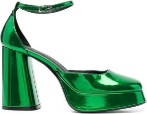Roberto Festa Nicla metallic leather sandals Green
