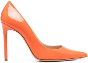 Roberto Festa pointed-toe 105mm leather pumps Orange