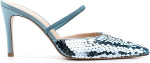 Roberto Festa sequin pointed 90mm mules Blue