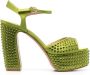 Roberto Festa spike-detail 125mm heeled sandals Green - Thumbnail 1