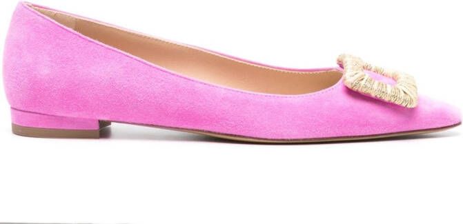 Roberto Festa suede ballerina shoes Pink