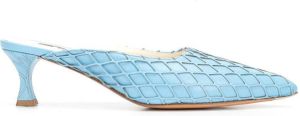 Rochas laser-cut mules Blue