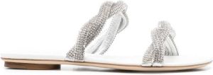 Rodo embellished flat sandals White