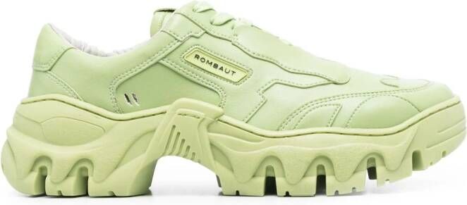 Rombaut lace-up leather sneakers Green