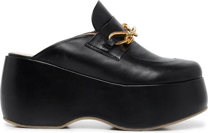 Rosetta Getty platform clog loafers Black