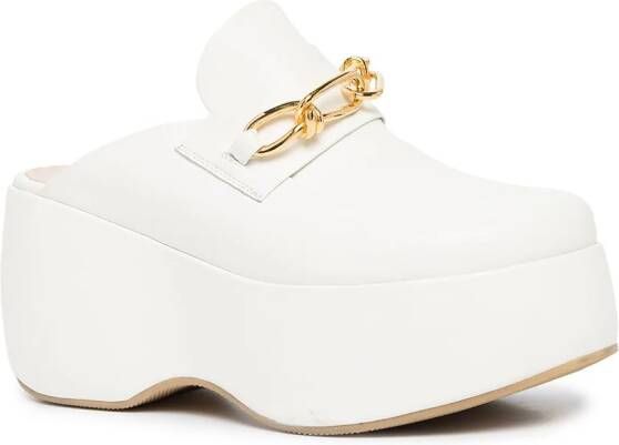 Rosetta Getty platform clog loafers White