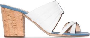 Rosie Assoulin Funky 70mm double-strap mules Blue