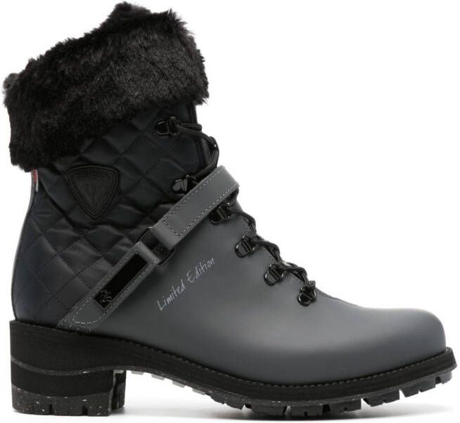 Rossignol 1907 70mm leather ankle boots Black