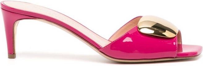 Rupert Sanderson Cornelia 65mm square-toe mules Pink