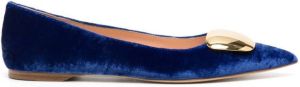 Rupert Sanderson Tambi Chrome Pebble ballerina shoes Blue