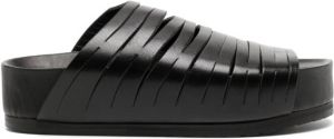 Sacai cut-out detailing leather sandals Black