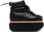 Sacai puffy leather ankle boots Black - Thumbnail 1