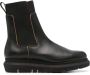 Sacai round-toe leather boots Black - Thumbnail 1