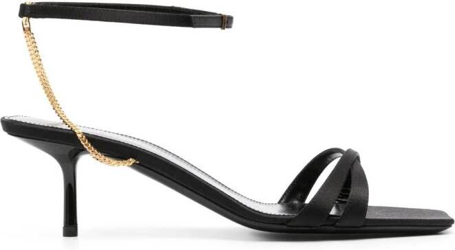 Saint Laurent 60mm chain-strap sandals Black