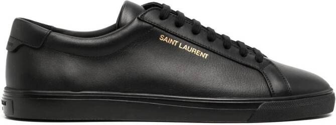 Saint Laurent Andy leather low-top sneakers Black
