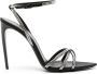 Saint Laurent Ava 105mm rhinestone-embellished sandals Black - Thumbnail 1